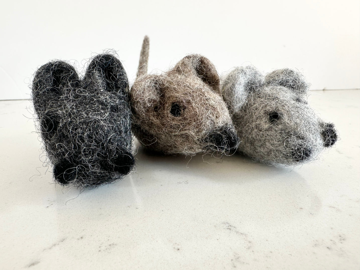 Felted Mouse Kicker Toy