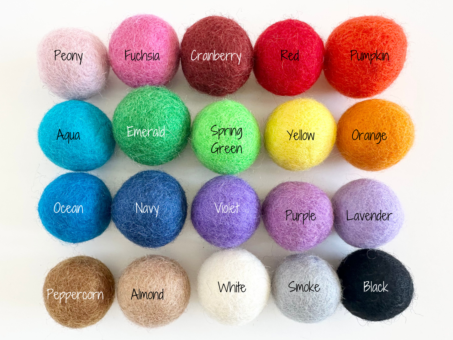 Ombre Rainbow JUMBO felt ball Garland
