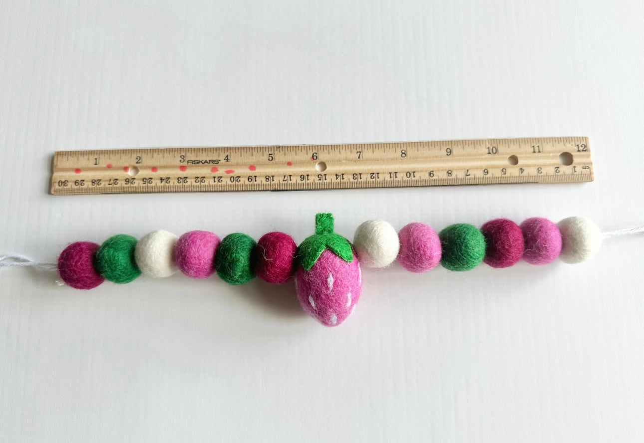 Fuchsia Strawberry Curtain Ties