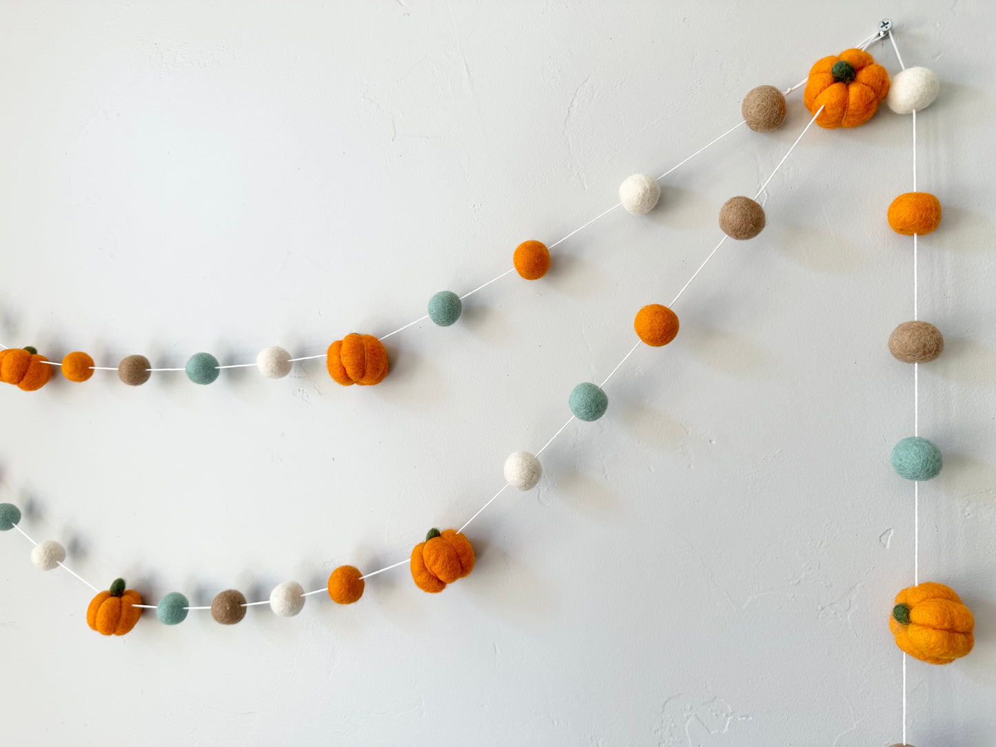 Light Orange Pumpkin Garland