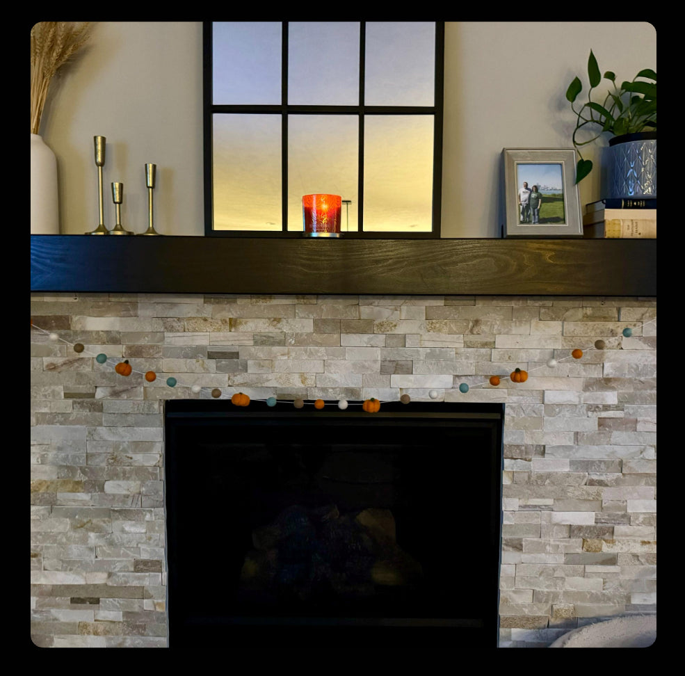 Light Orange Pumpkin Garland