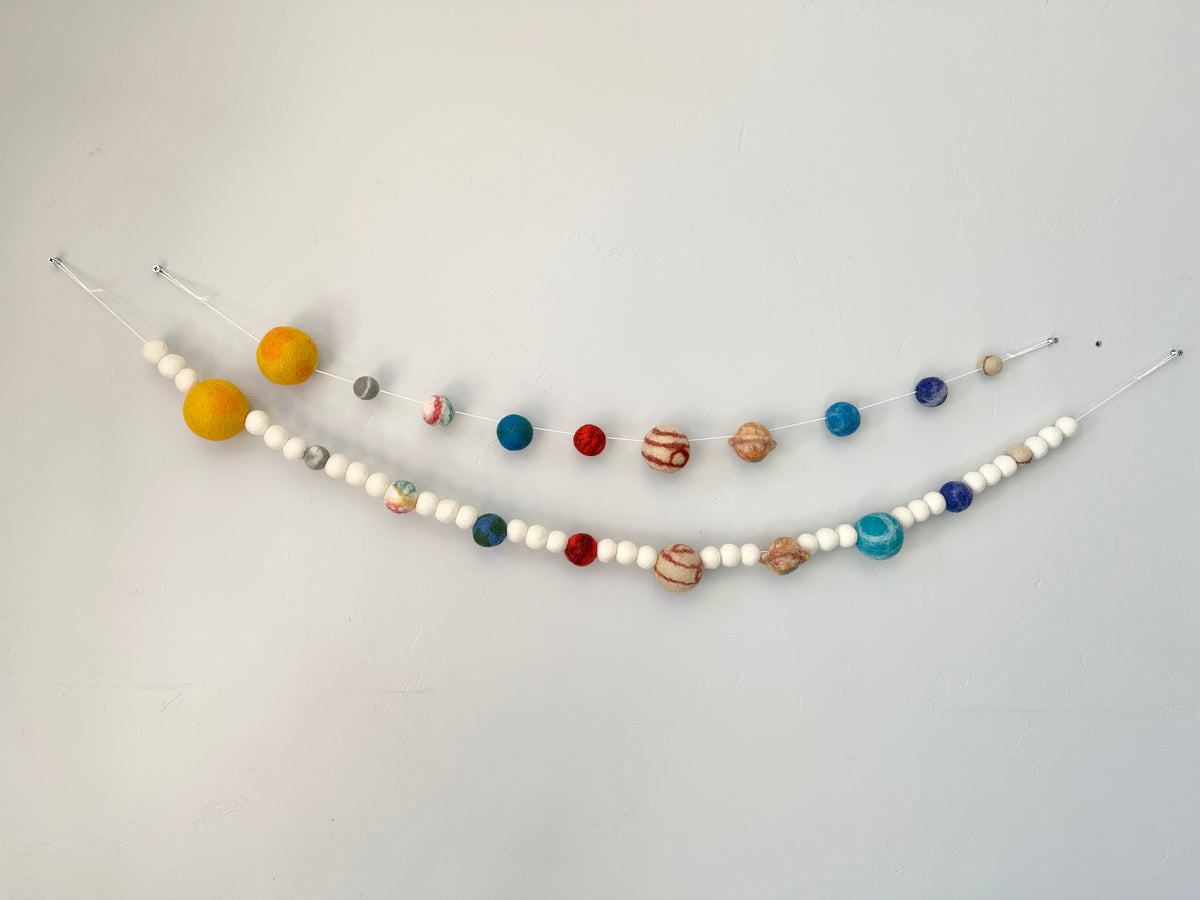 Felted Solar System Ornament Set
