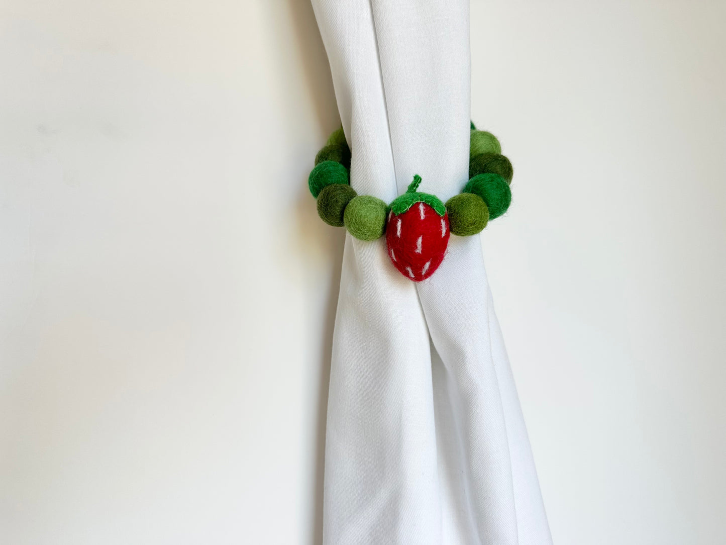 Red Strawberry Curtain Ties