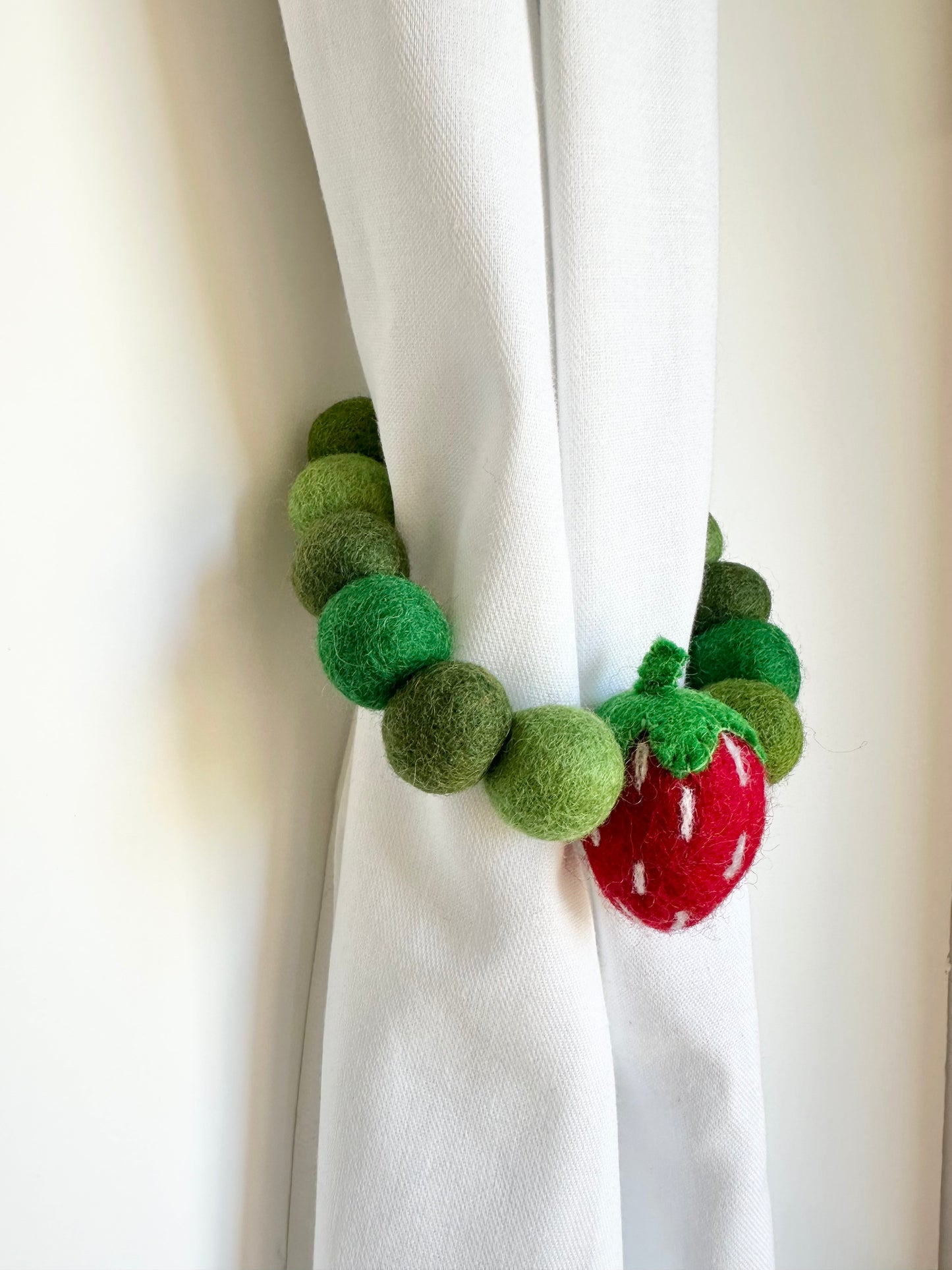 Red Strawberry Curtain Ties