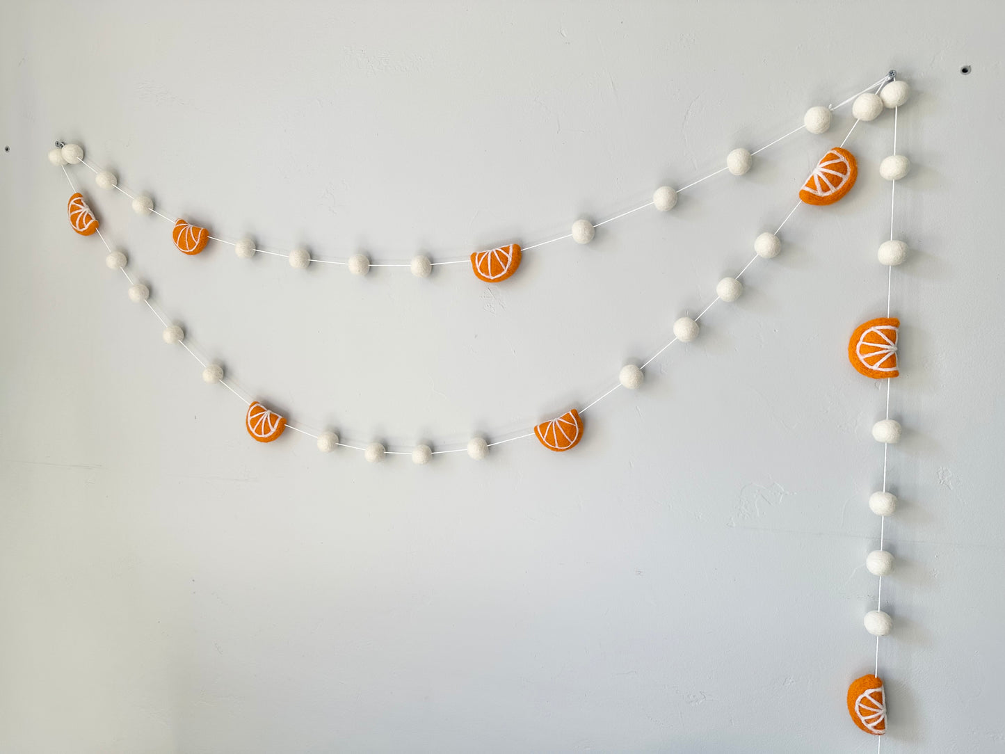 Dried Oranges and Popcorn Garland