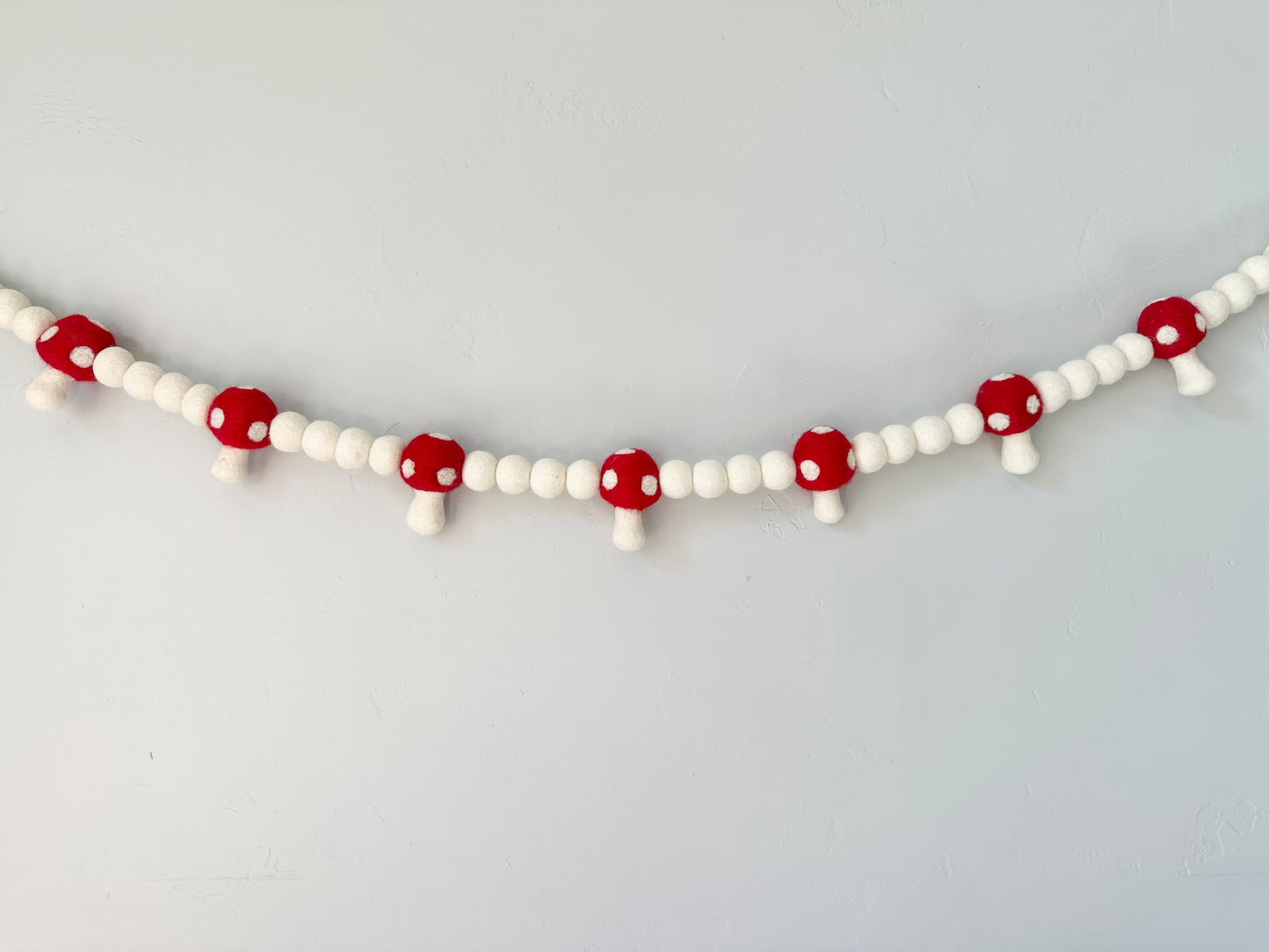 Red & White Mushroom Garland