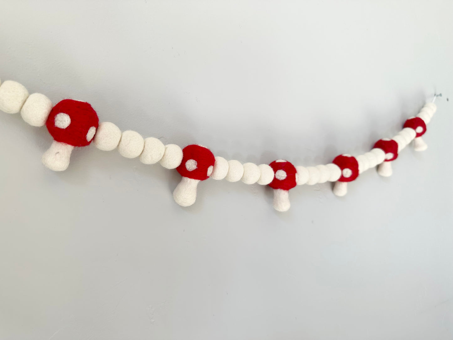 Red & White Mushroom Garland