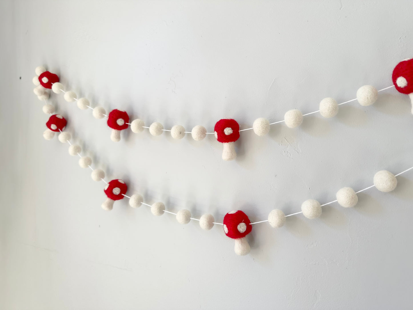 Red & White Mushroom Garland