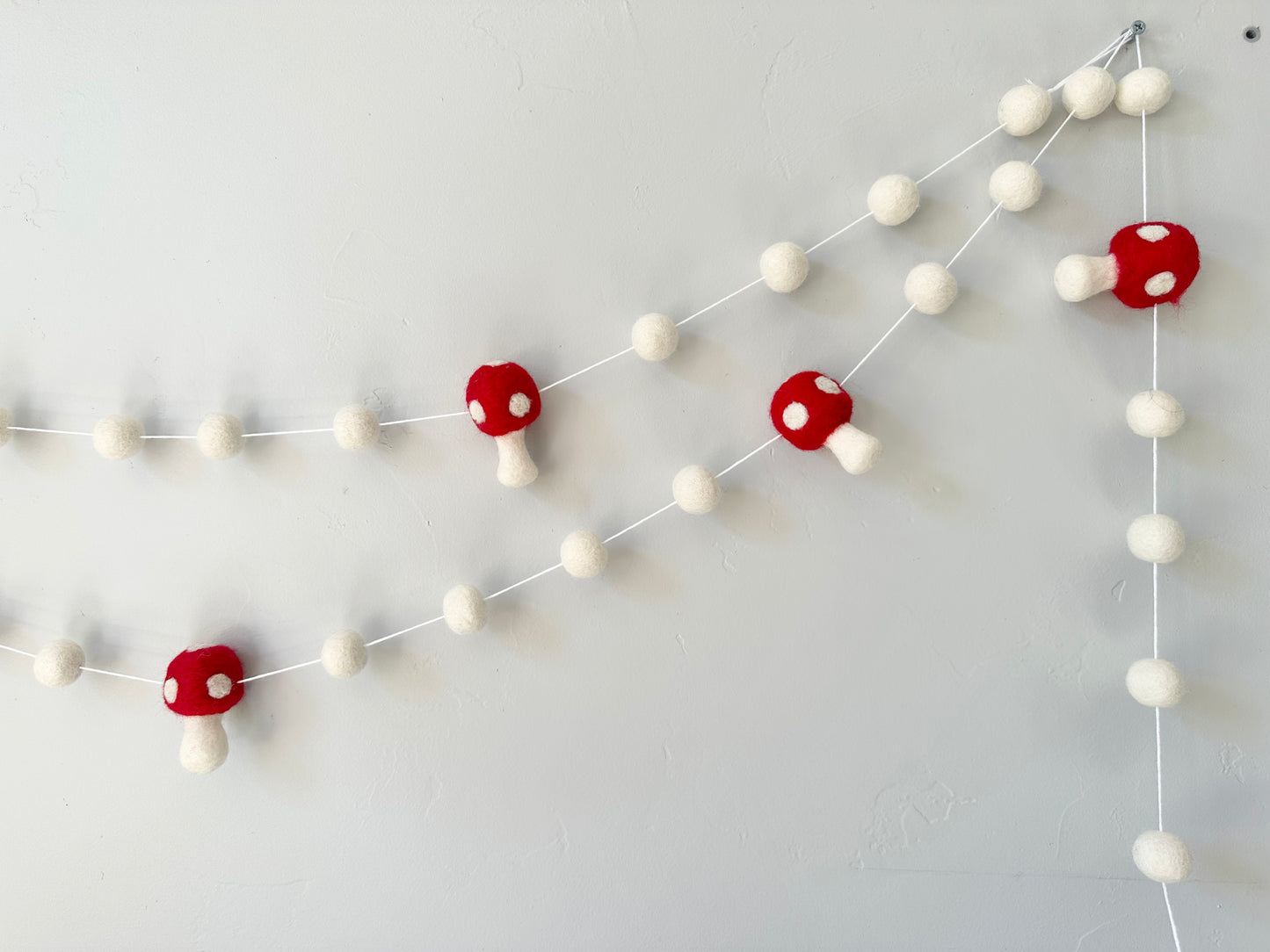 Red & White Mushroom Garland