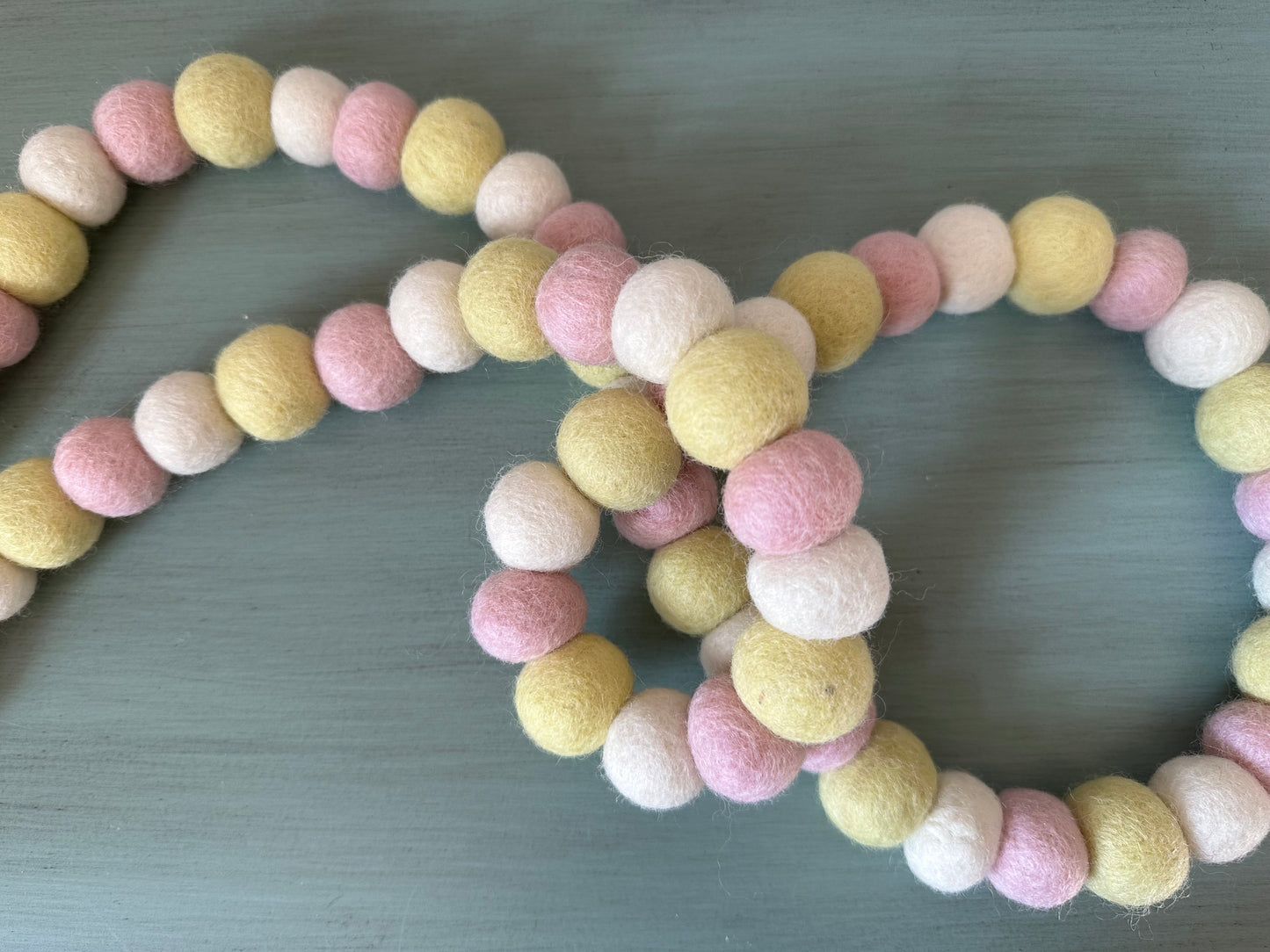 Pink Lemonade Felt Ball Garland