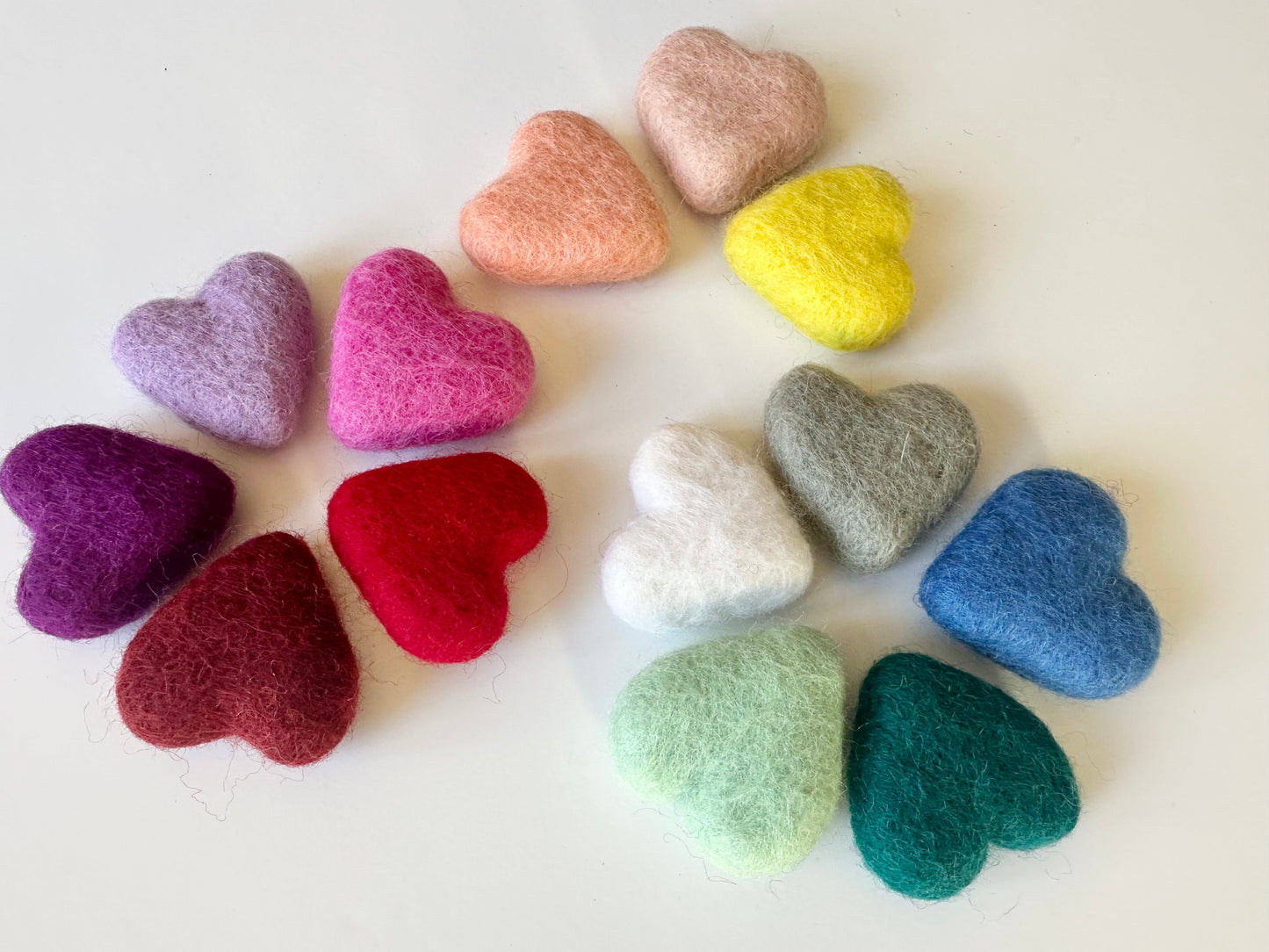 Felted Hearts