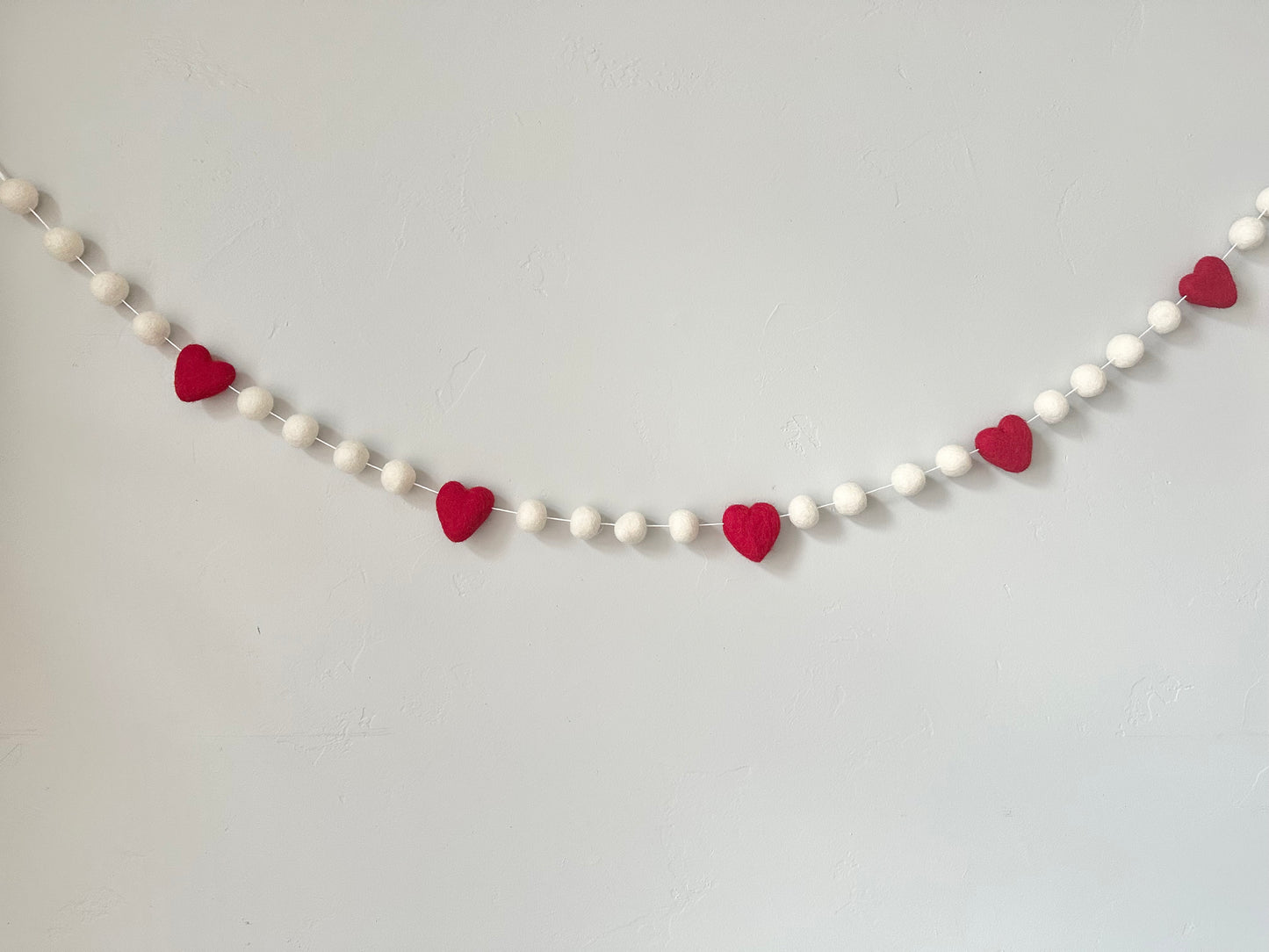Red & White Heart Garland