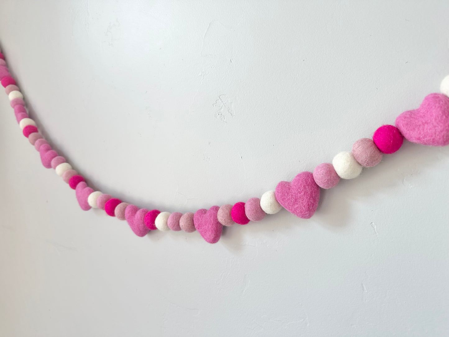 Shades of Pink Heart Garland
