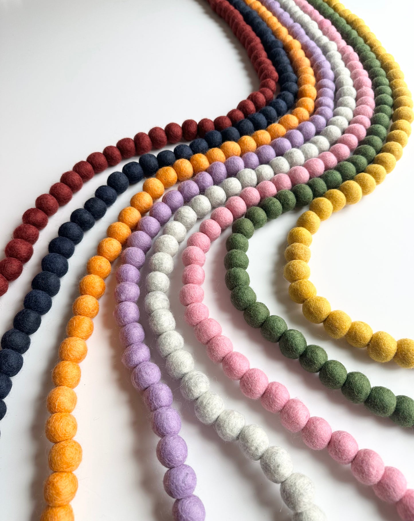 Choose from 68 Colors Solid Garland
