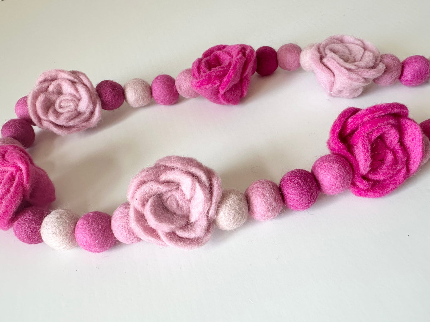 Pink Roses Garland