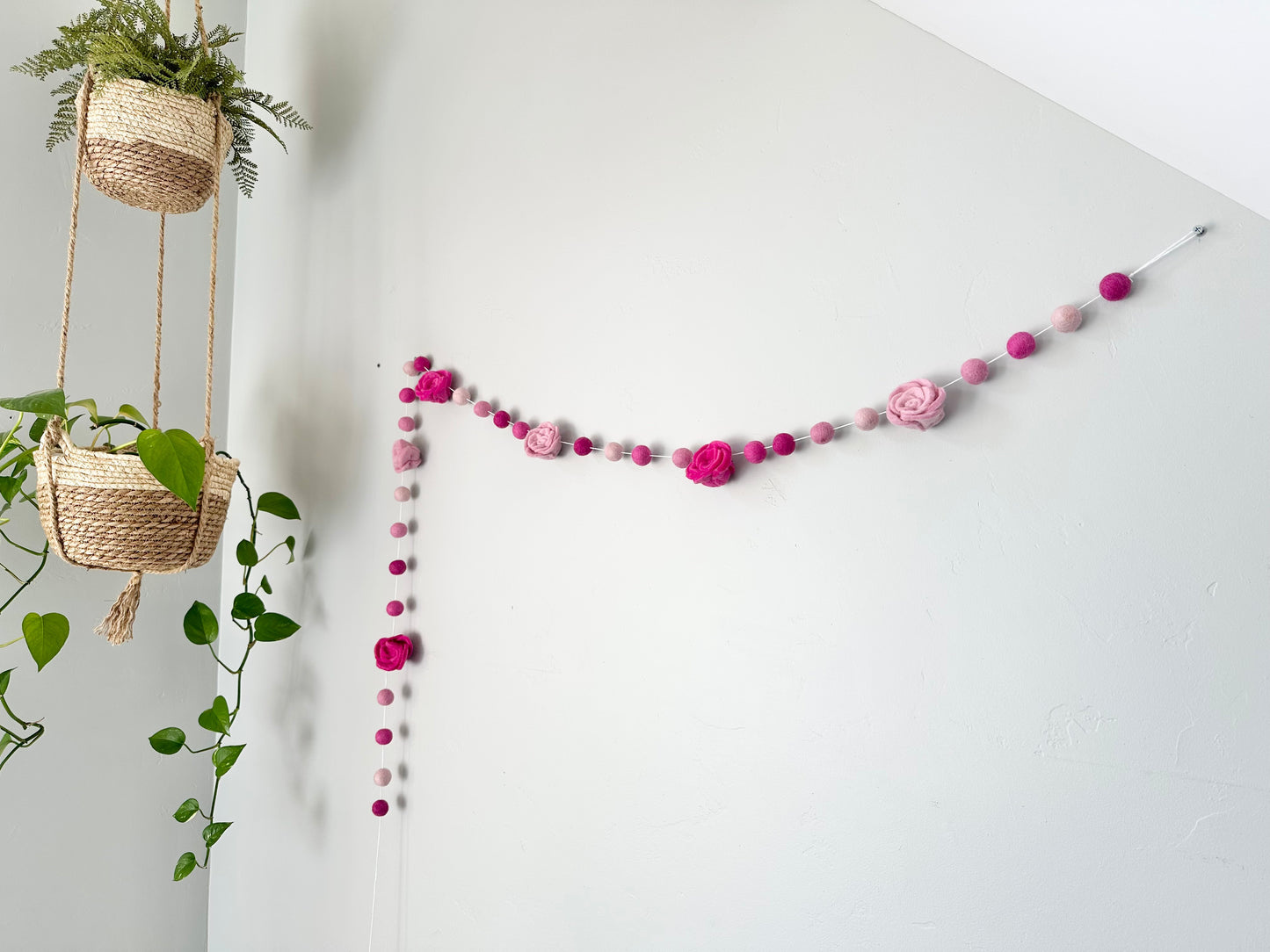 Pink Roses Garland