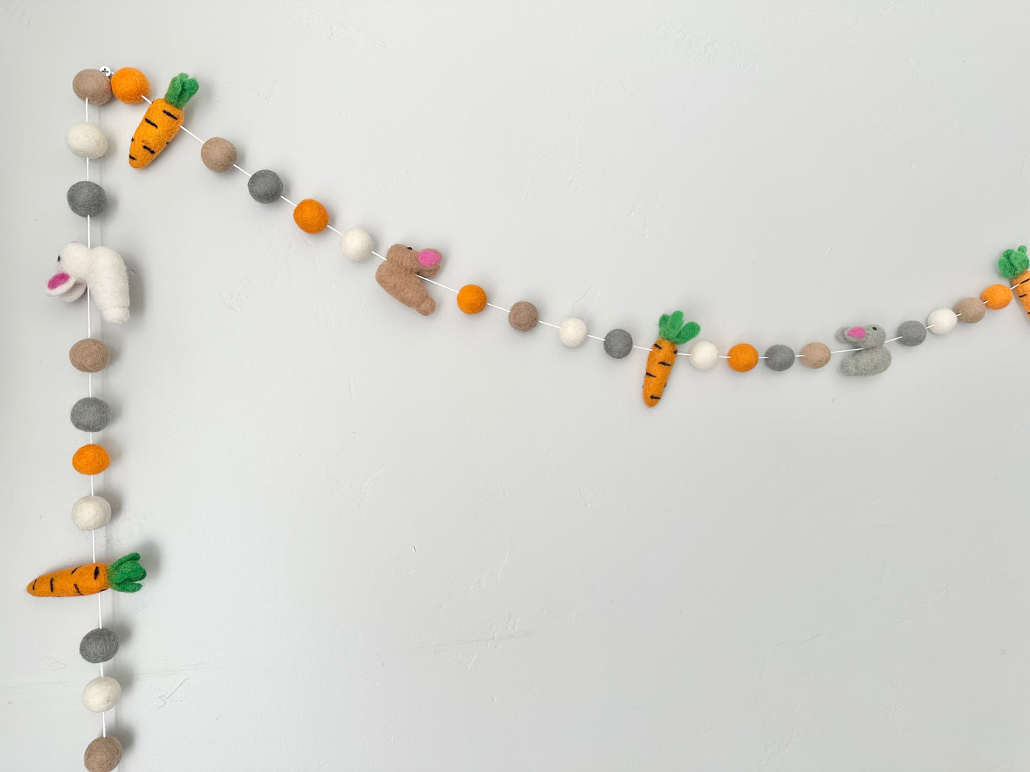 Hungry Bunny Felted Garland