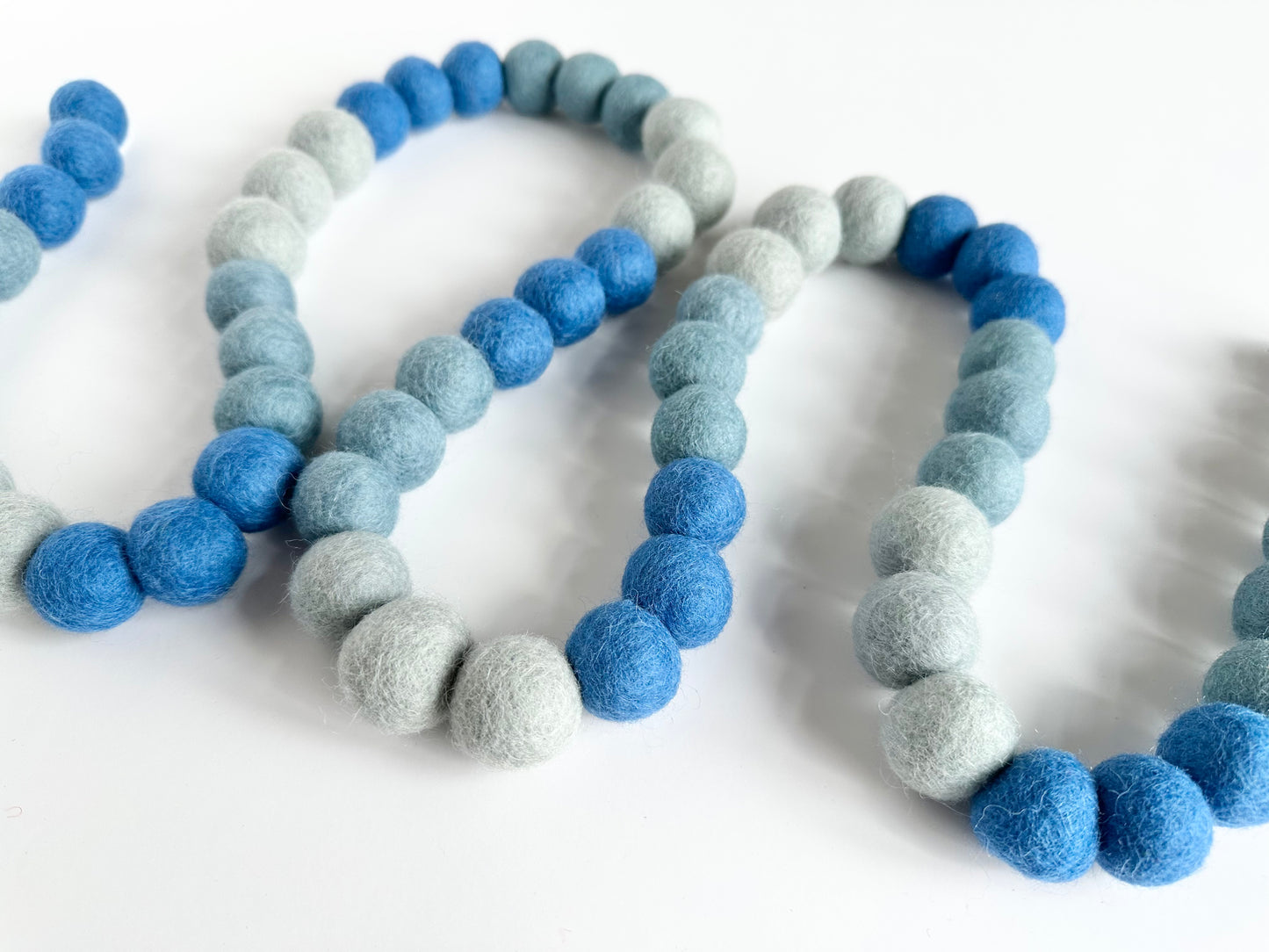 Blue Ombre Color Block Garland