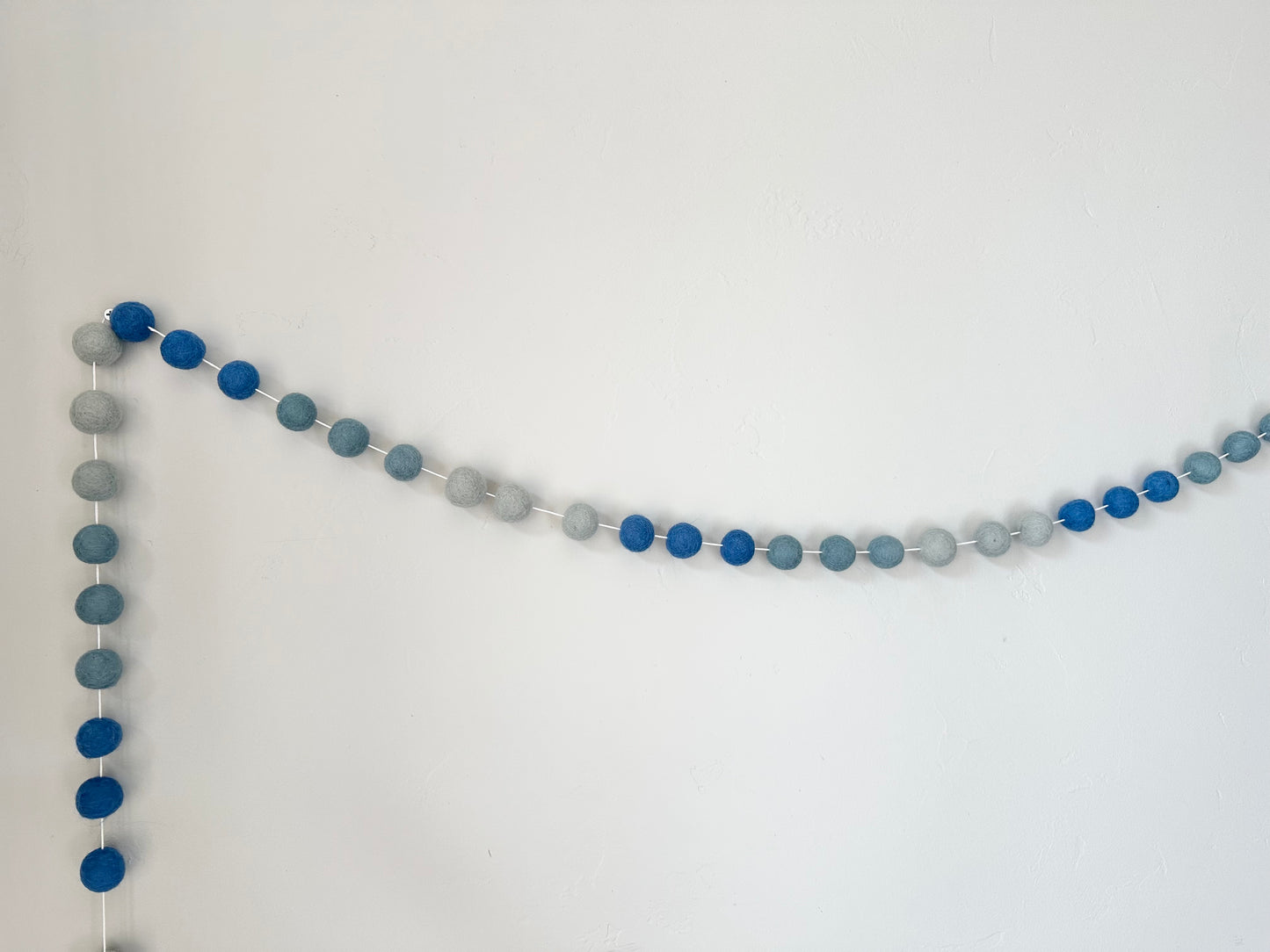 Blue Ombre Color Block Garland