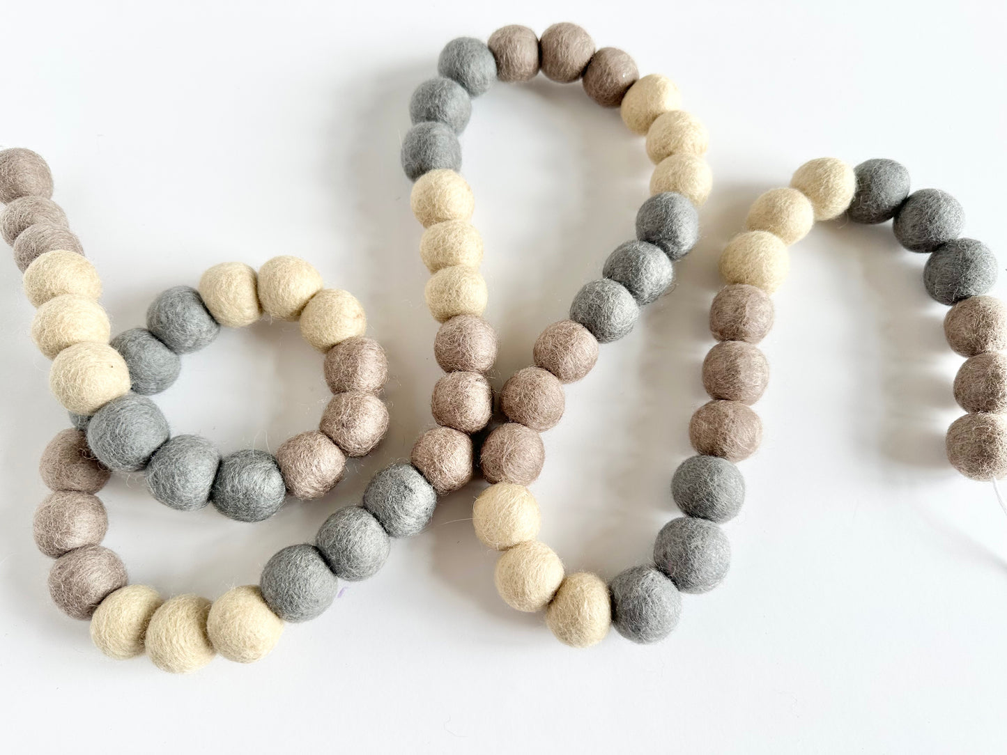 Neutral Greige Color Block Garland