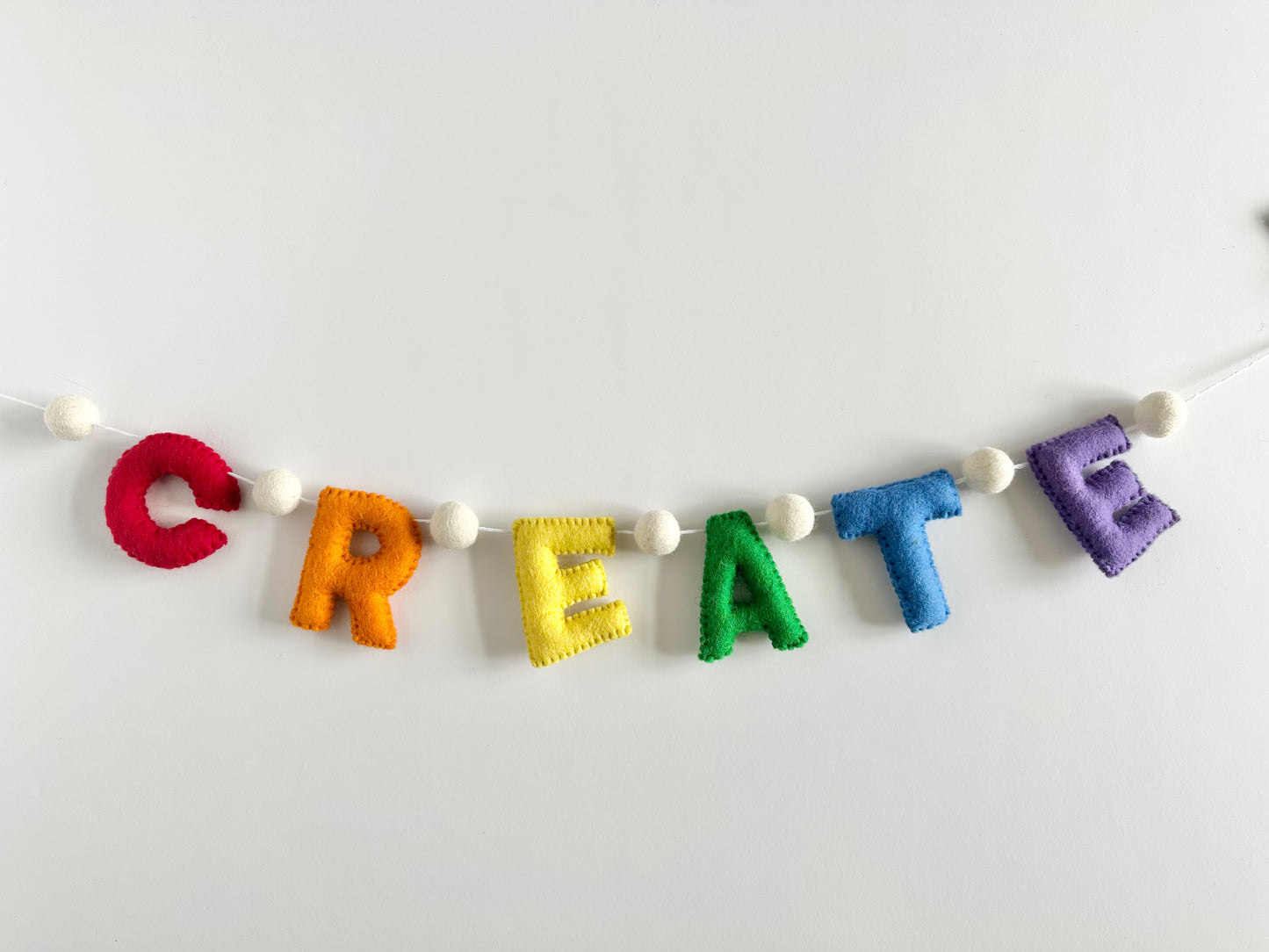 CREATE felt banner - rainbow letters