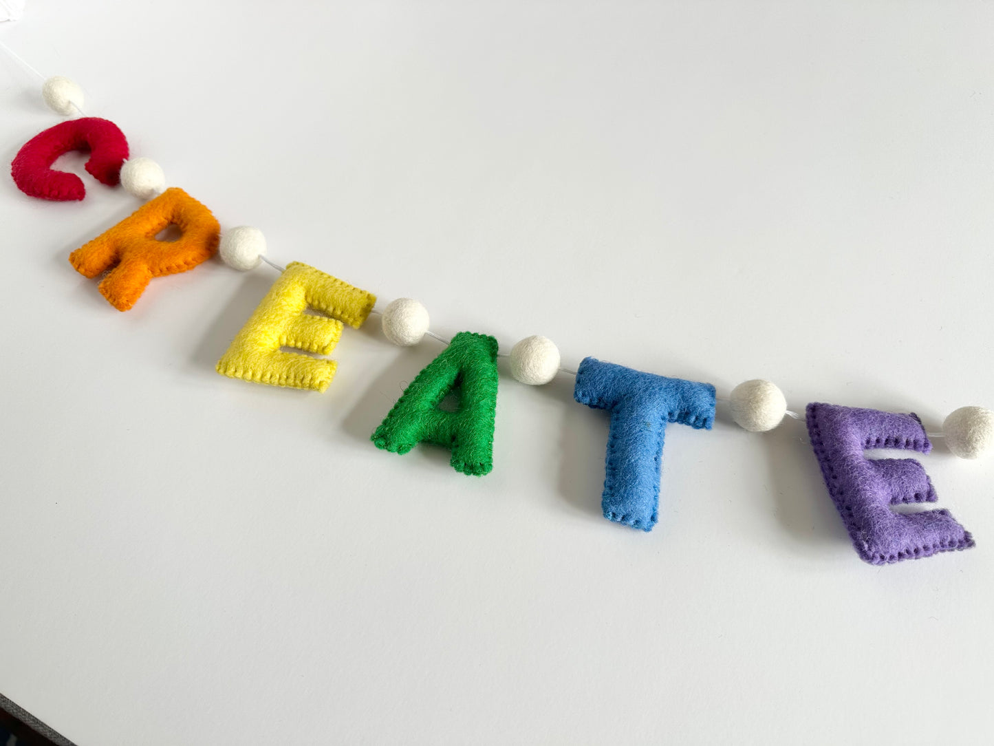 CREATE felt banner - rainbow letters