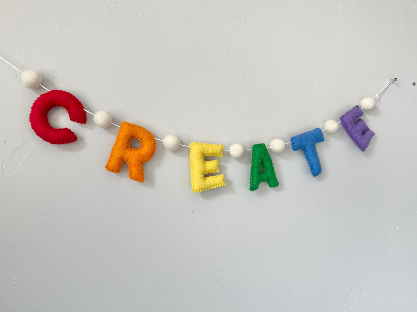 CREATE felt banner - rainbow letters