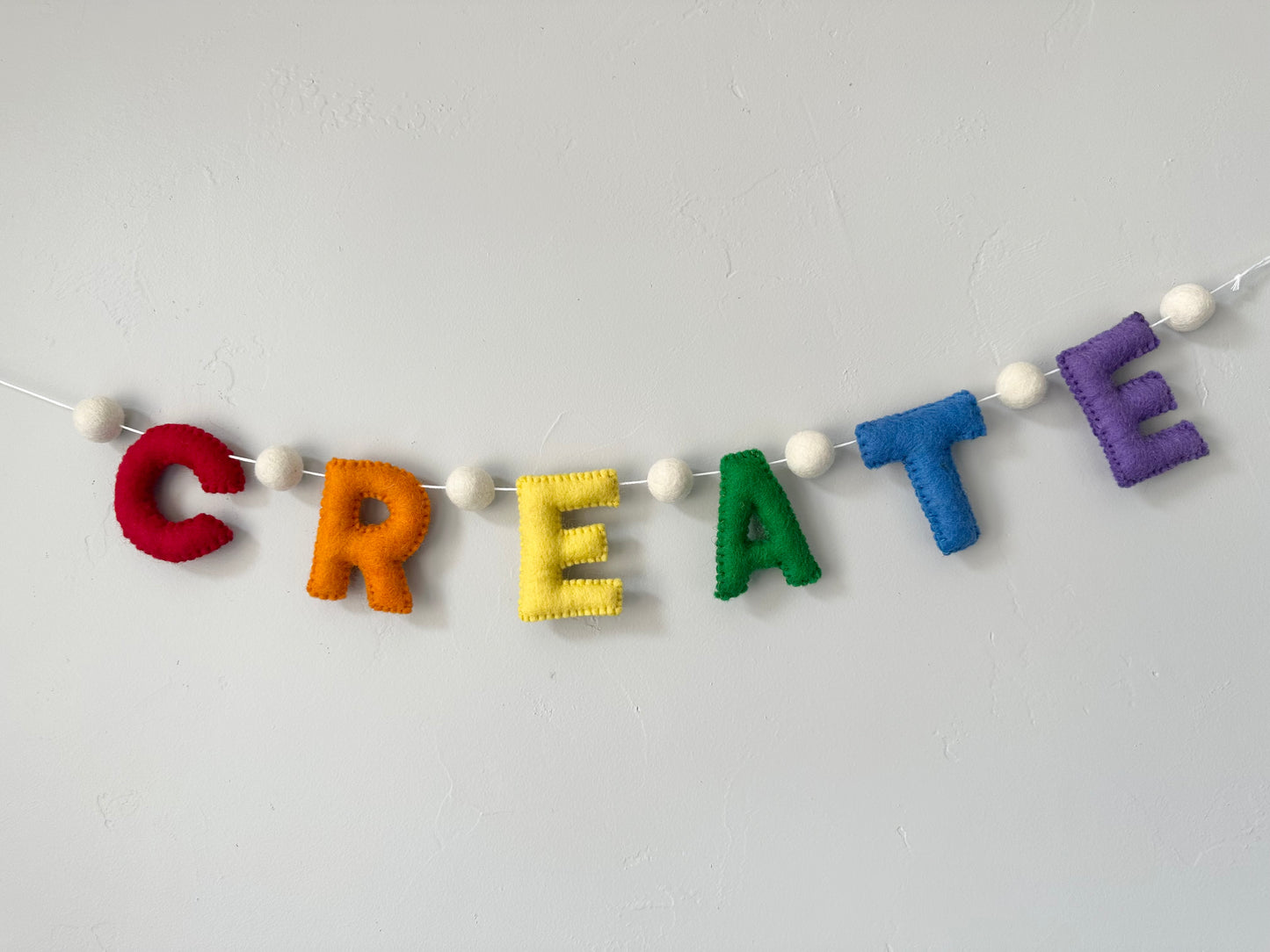 CREATE felt banner - rainbow letters