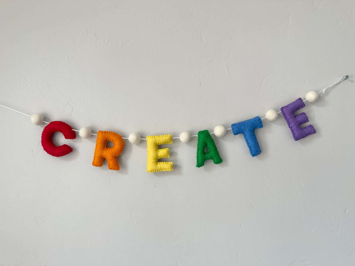 CREATE felt banner - rainbow letters