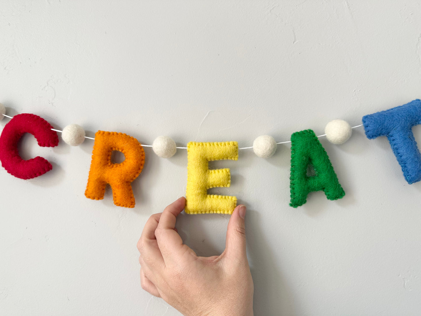 CREATE felt banner - rainbow letters