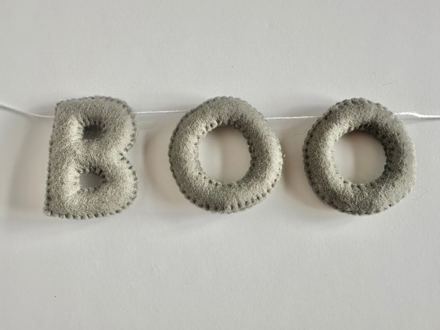 BOO felt banner - black, gray or orange letters