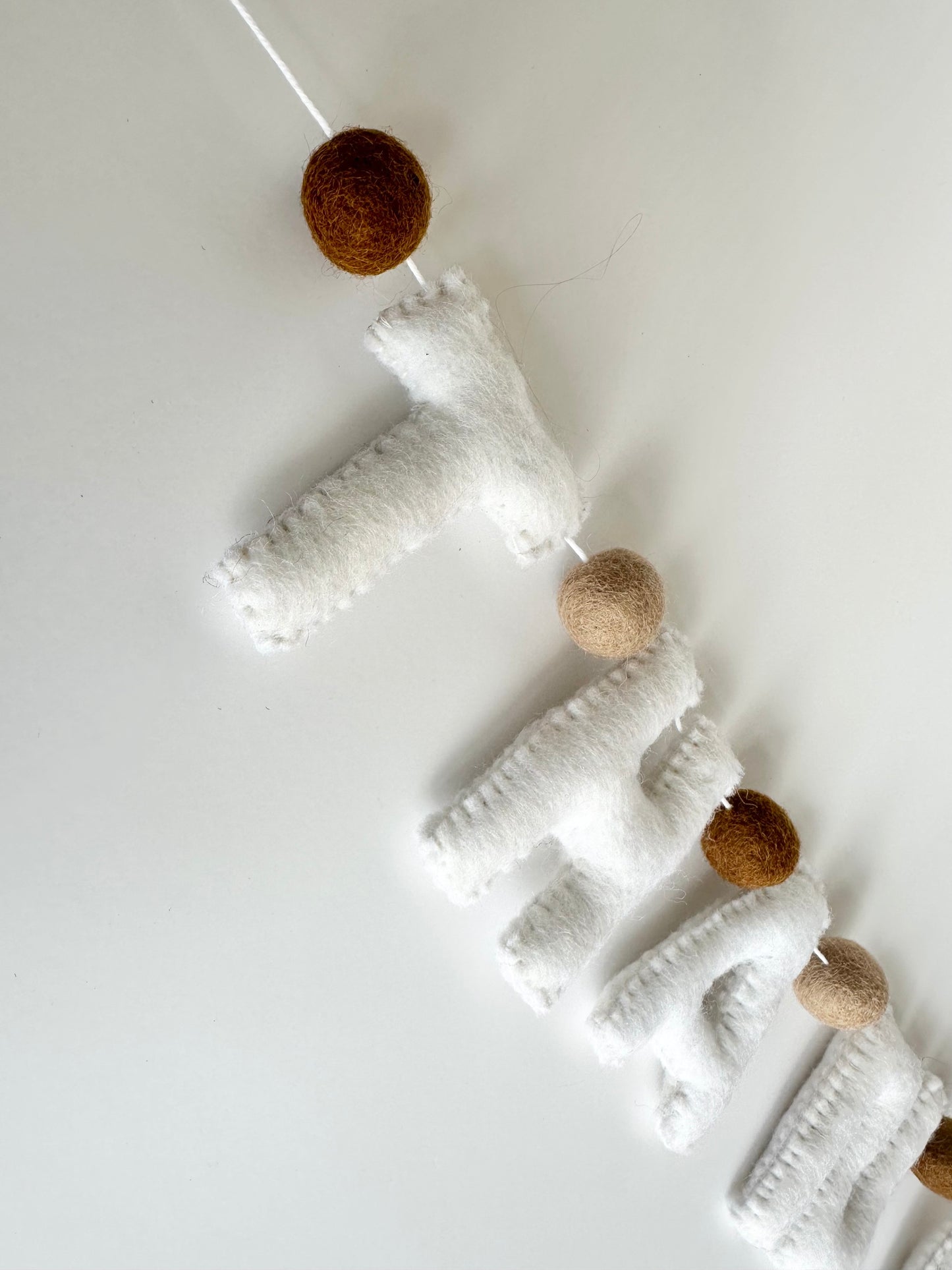 THANKFUL felt banner - white letters