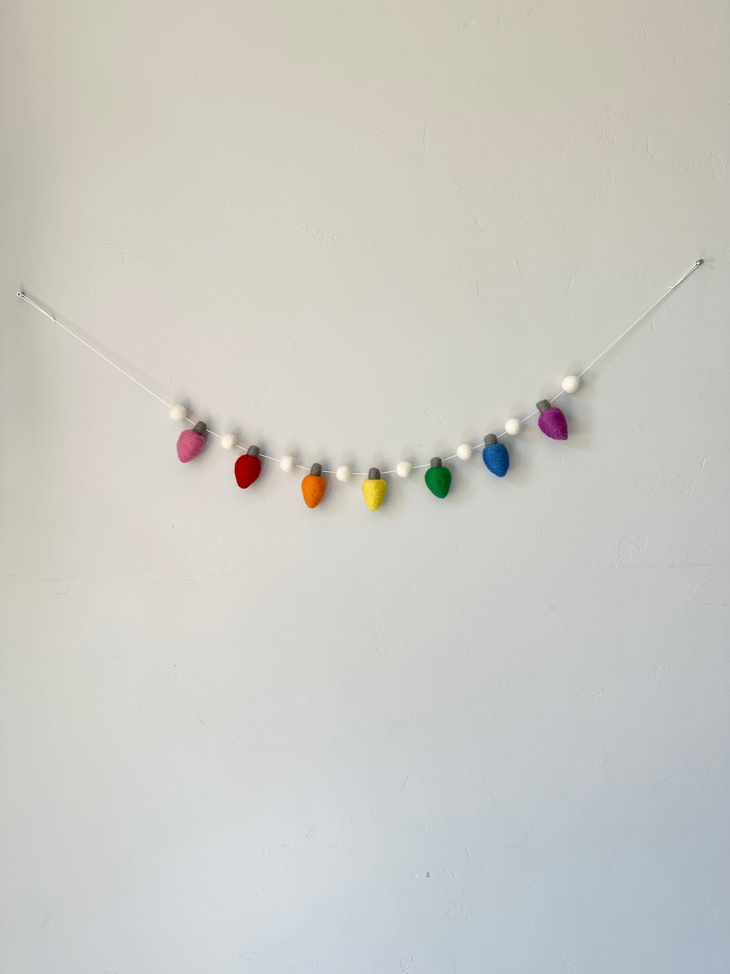 Rainbow Light Bulb Garland
