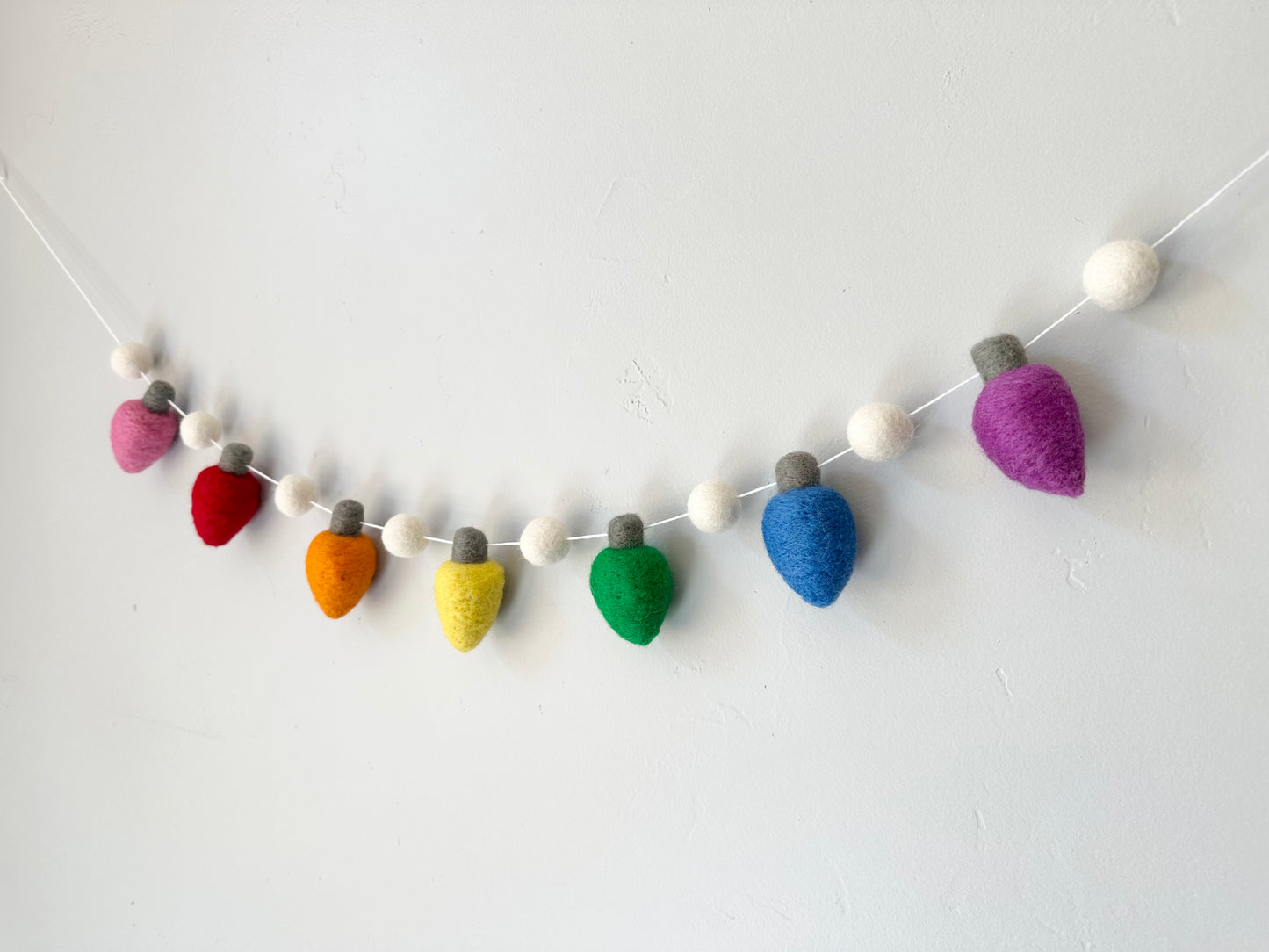 Rainbow Light Bulb Garland