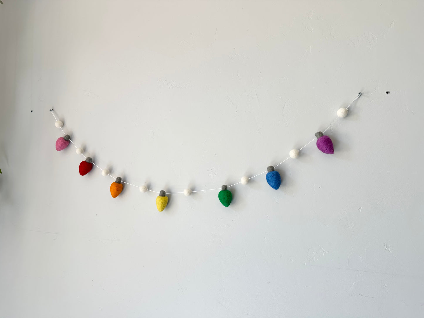 Rainbow Light Bulb Garland