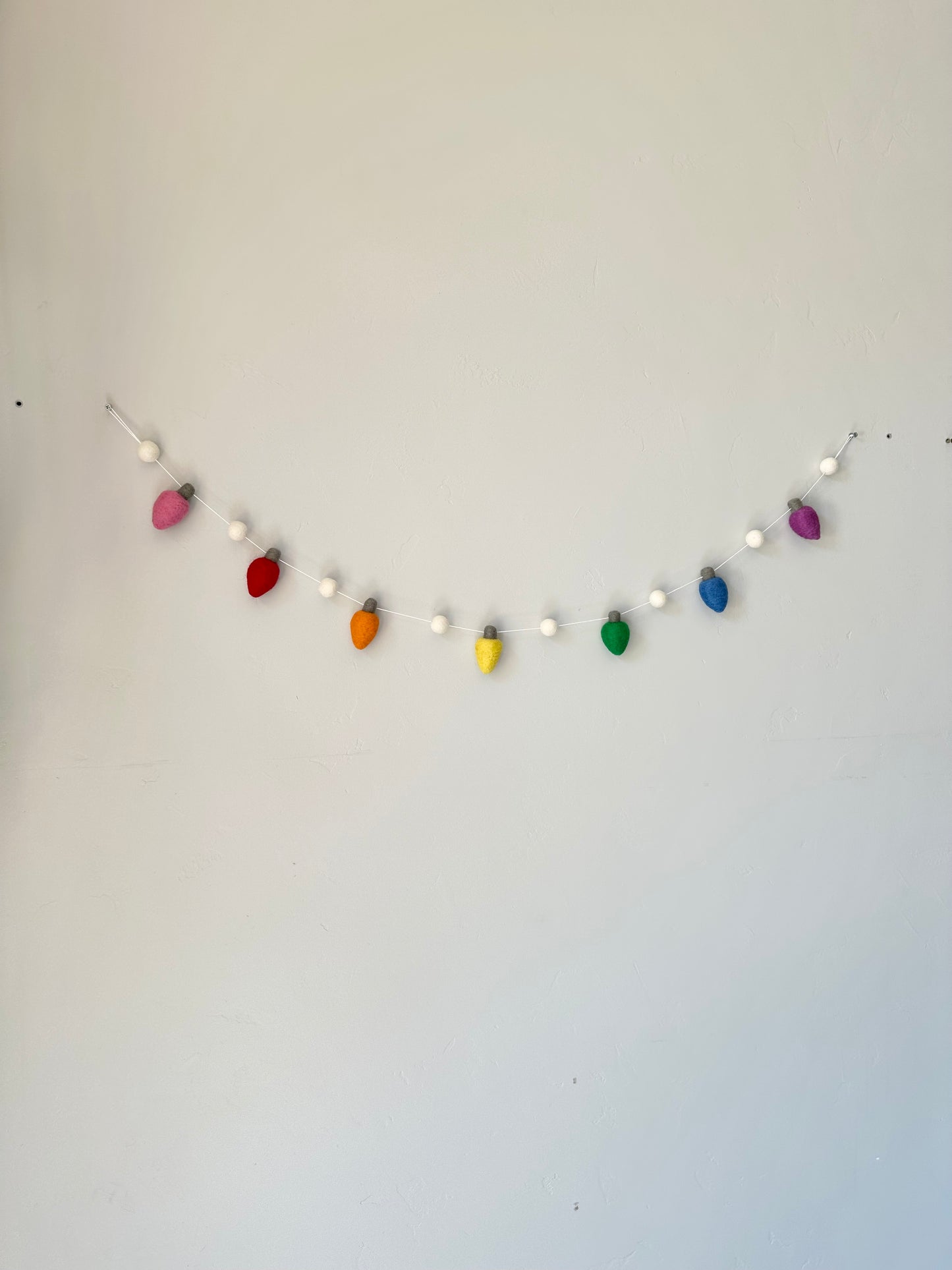 Rainbow Light Bulb Garland