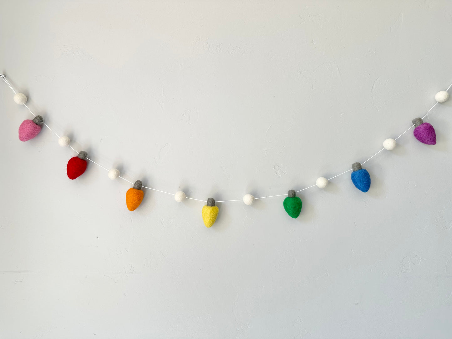 Rainbow Light Bulb Garland