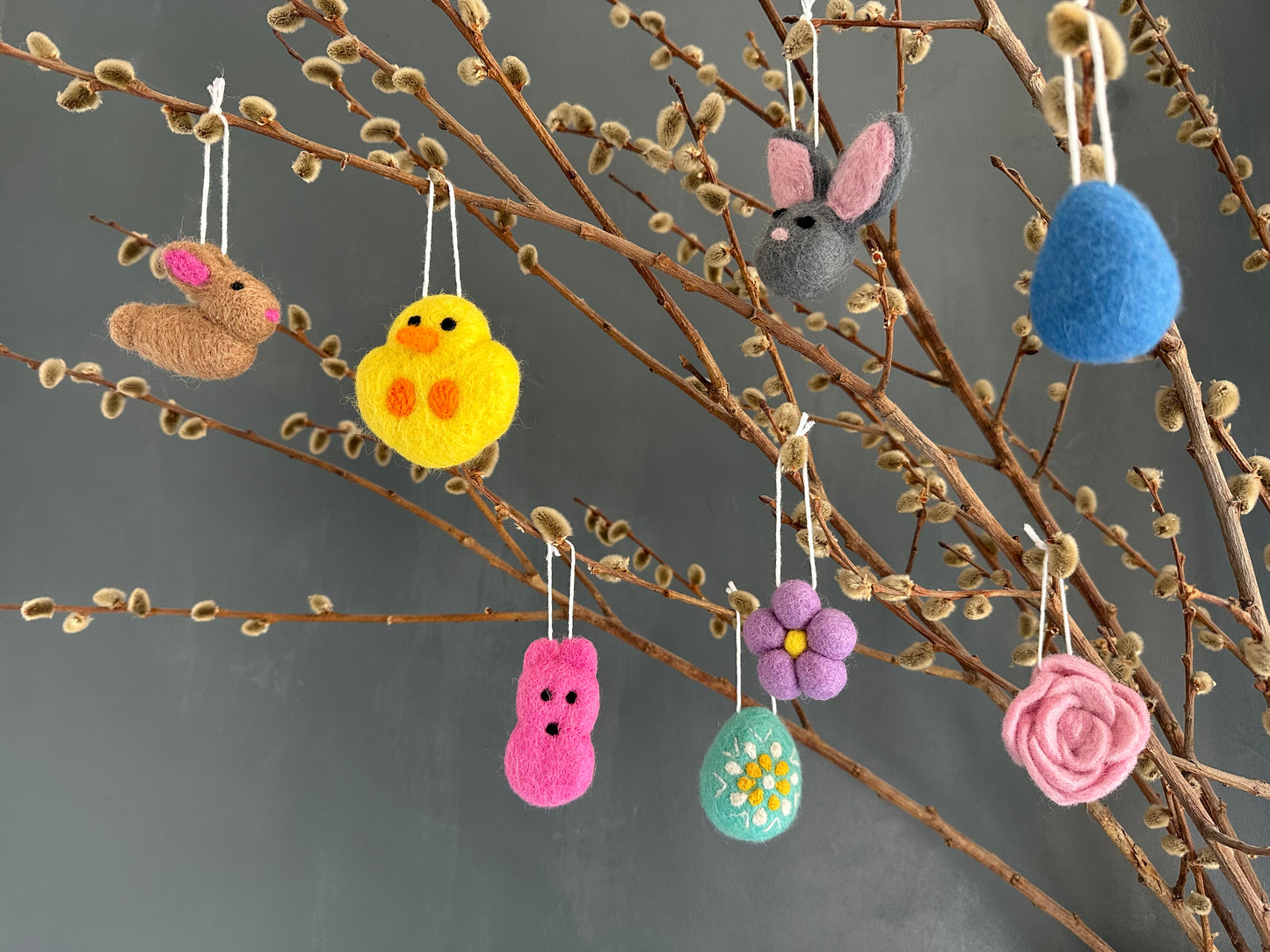 Felted Spring/Easter Ornaments