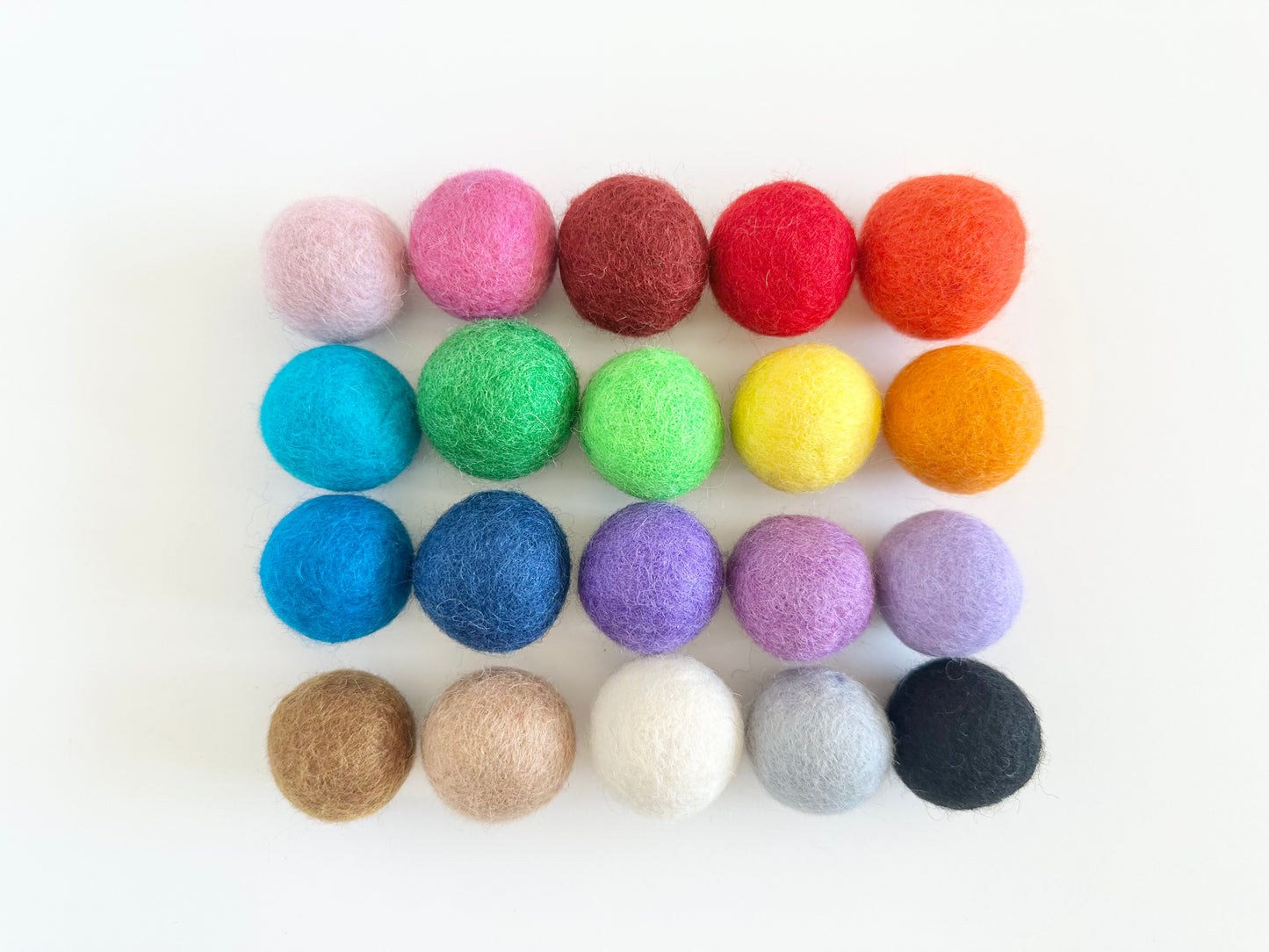 Choose Your Color(s) - 4 cm Jumbo Felt Pom Pom Balls