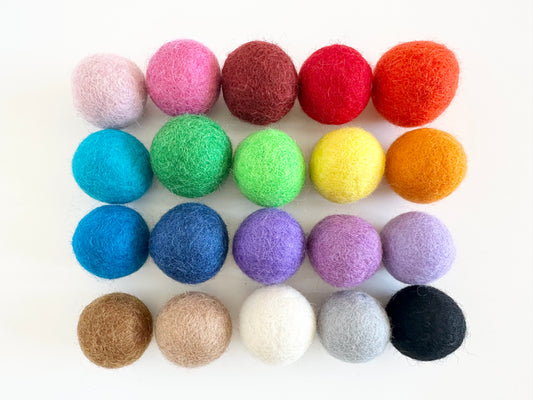 Choose Your Color(s) - 4 cm Jumbo Felt Pom Pom Balls