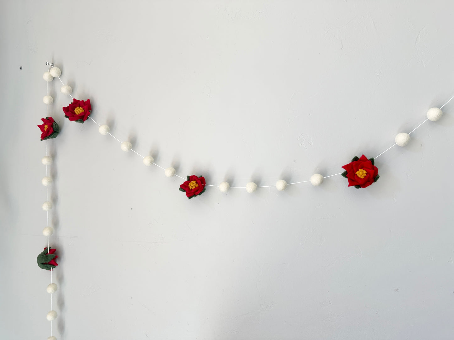 Poinsettia Flower Garland