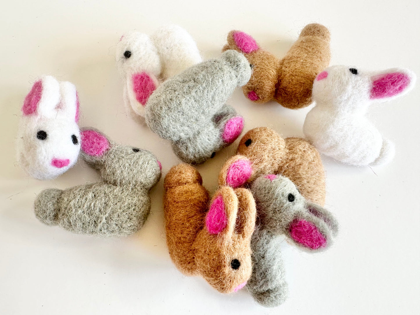 Solid Wool Felted Bunny