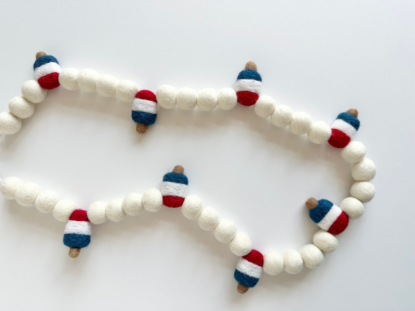 White Bomb Pop Garland