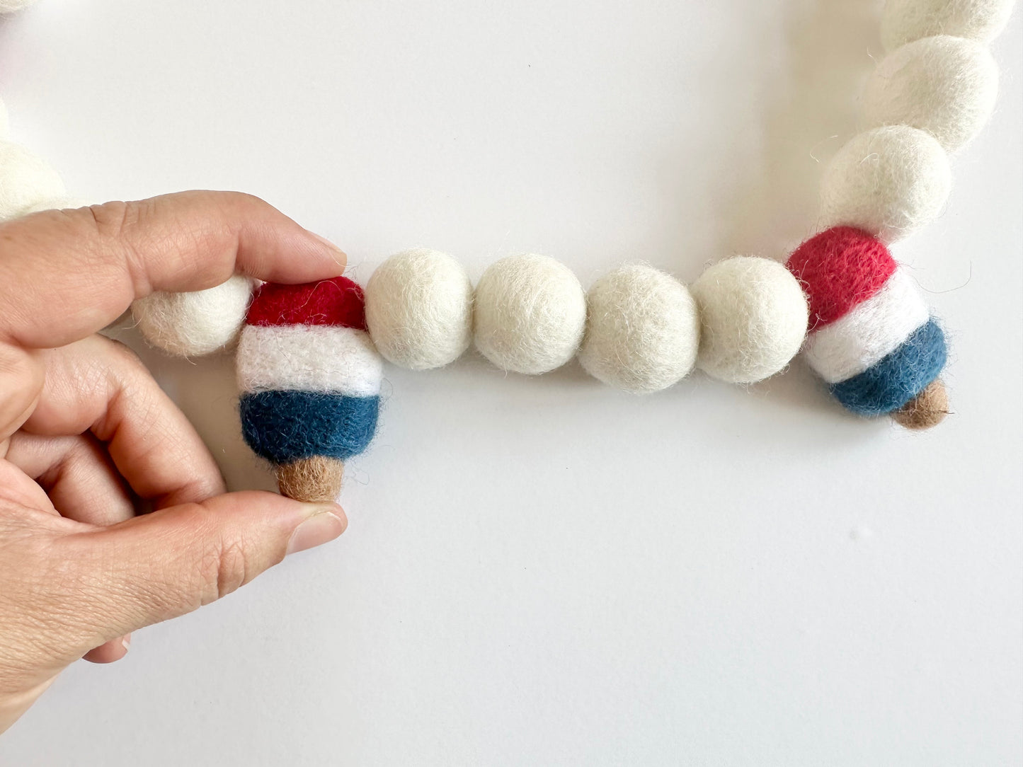 White Bomb Pop Garland
