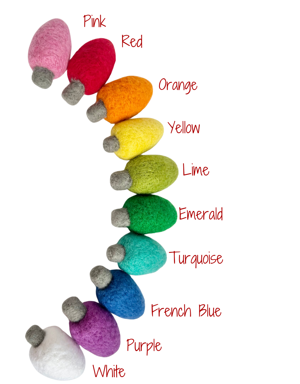 Rainbow Light Bulb Garland