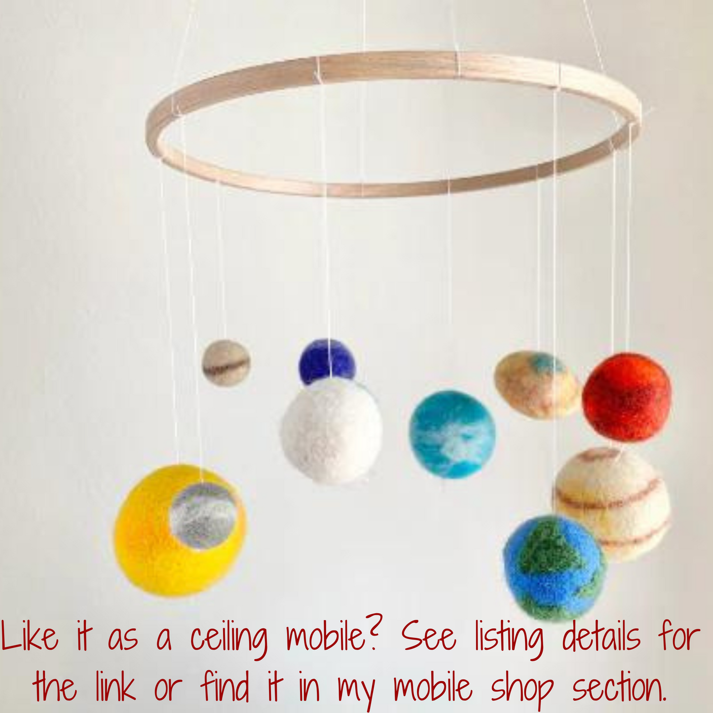 Felted Solar System Garland