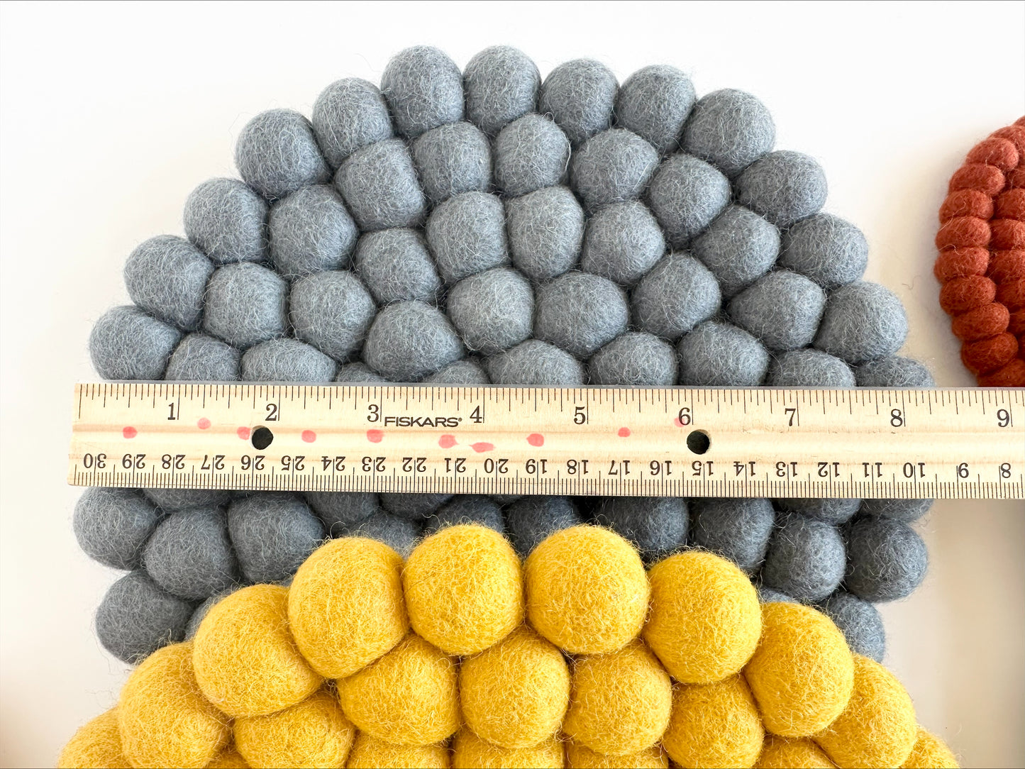 Solid Colored Felt Ball Trivet & Coaster