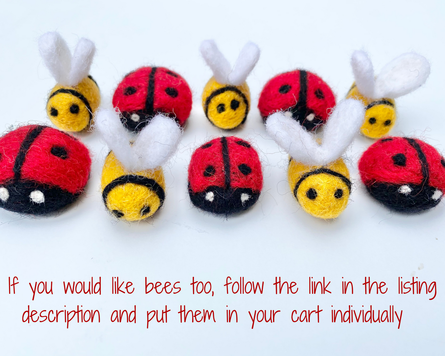 Felted Lady Bugs