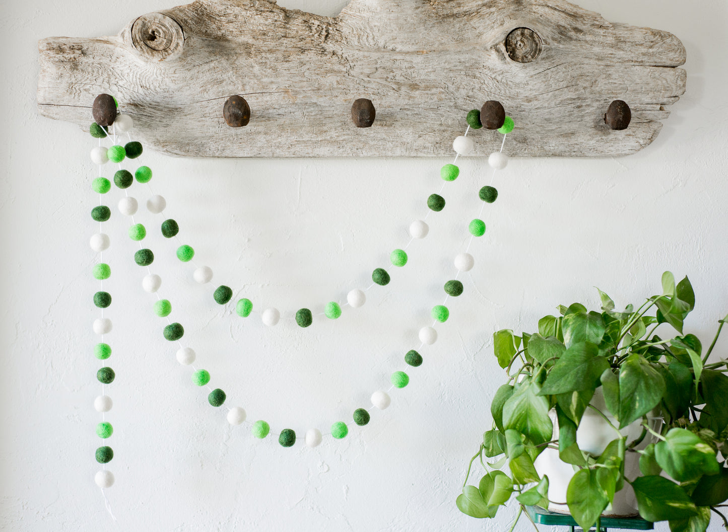 Bright Saint Patrick Felt Ball Garland