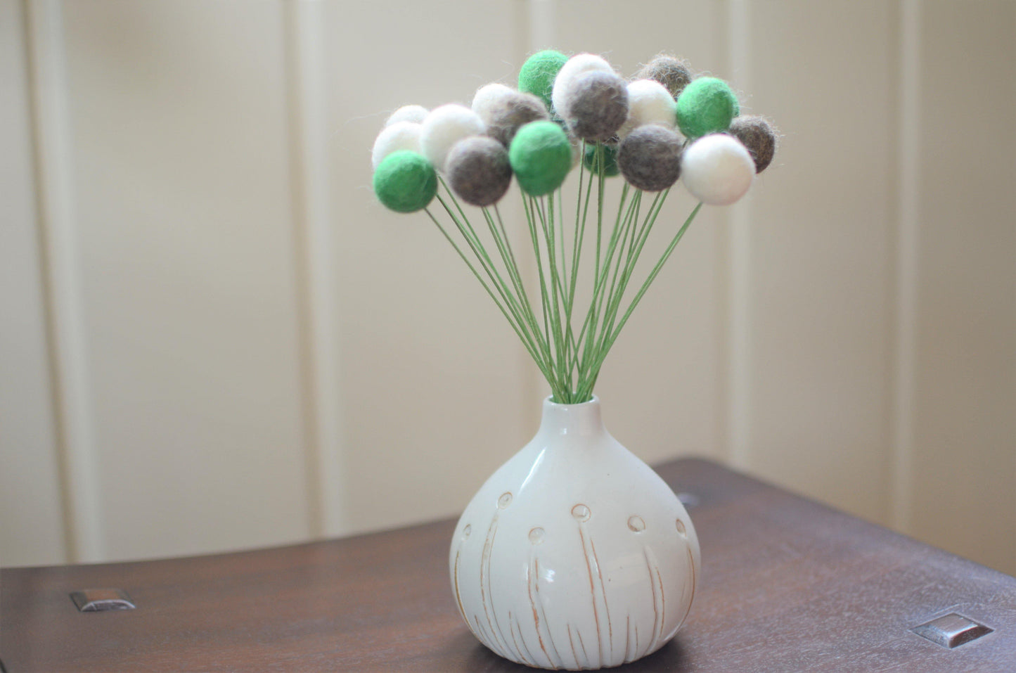 St. Patrick's Felt Ball Bouquet - Redheadnblue